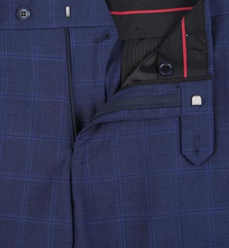 Renoir Marino Slim Fit Suit Style# Plaid Suit - Checkered Su