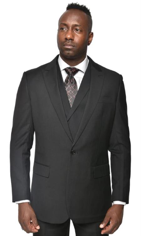 Classic Fit Double breasted notch lapel Three-Piece Suit