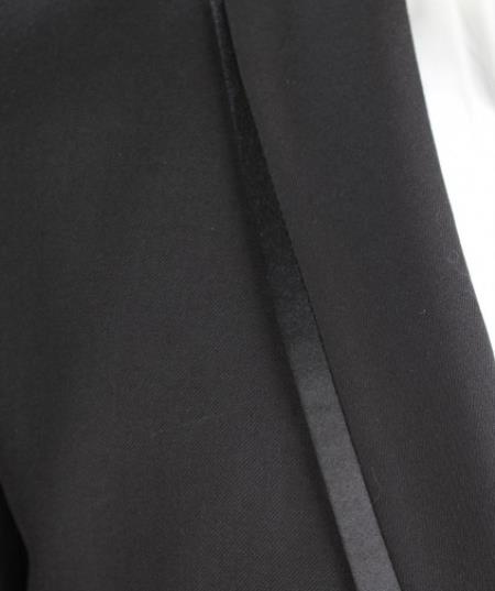 Slim Fit Single Button W/Satin Trim Tuxedo Black
