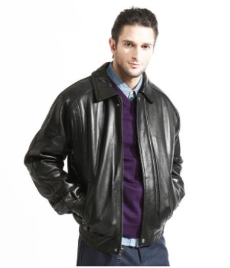 The Classic Baseball Leather Bomber Jacket In A