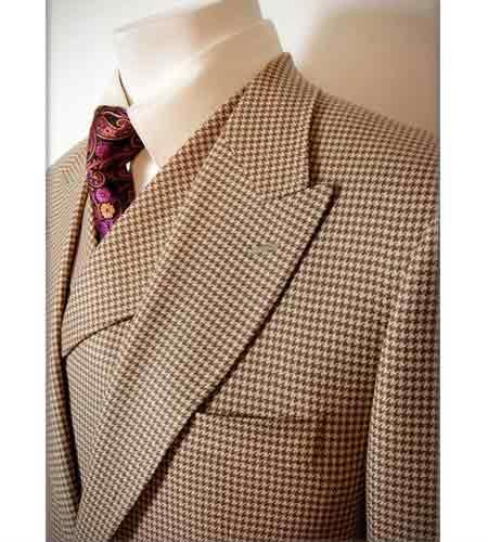 SKU#SM1574 Tiglio Rosso Men's 3 Piece Italian Houndstooth