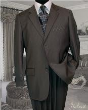  2pc 2 Btn Charcoal Gray Pinstripe Suit Super 150s with Hand Pick