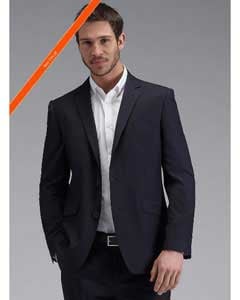  Mens 2 Button Slim Fitted Dark Navy Tonic Cheap Priced Business Suits