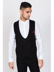  KELLY - Black Double Breasted Waistcoat