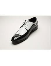 Mens Wingtip, Black & White Wingtip Shoes - Mensusa