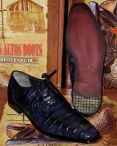 Men Crocodile Pattern Shoes Formal Shoes Masculino Leather Black