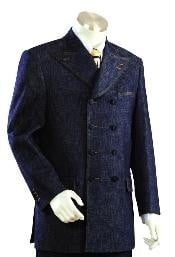  Mens Long Zoot Suit in Blue Color 