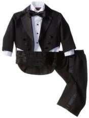  Baby Boys Black Kids Sizes Tuxedo Suit Perfect for toddler Suit wedding