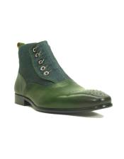 emerald green dress shoes men