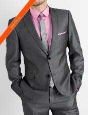  Mens Charcoal Slim Fit Cheap Priced Business Suits Clearance Sale