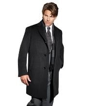  Mens Dress Coat 90% Wool Sports Coat Charcoal  Mens Overcoat Winter