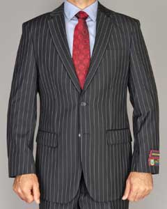  Black Pinstripe Bold Bold Chalk Stripe  Pinstripe Suit