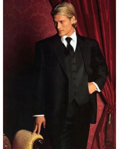  Fitted Slim Fitc Cut Traditional Best Designer One Button Black Tuxedo Suit