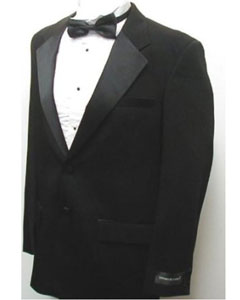  Package Deal New Mens Fashionable Black Two Button Tuxedo - Five Pieces
