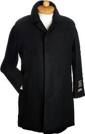  Mens Overcoat Black Hidden button Mens Dress Coat & Cashmere Jacket Overcoat