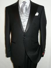  Black Best  Designer One Button Black Tuxedo Suit For Men 100%