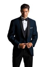  Big and Tall Tuxedo Formal Suit Black Lapeled Blue Big & Tall