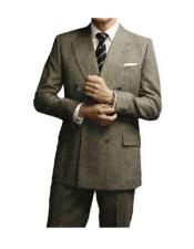  Mens Colin Firth Kingsman Double Breasted Grey Peak Lapel Button Closure Suit