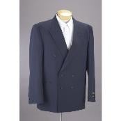  New Mens Double Breasted Suit Dark Navy Blue Suit For Men Dress