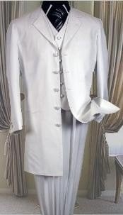  5 buttons All White Suit For Men 3 Pc Suits For Men