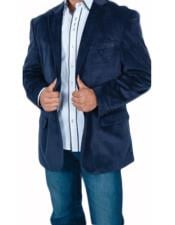  Mens Stylish 2 Button Sport Jacket Navy Blue Discounted Affordable Velvet ~