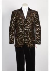  Mens Black Gold Fashion Paisley Floral Blazer Sport Coat Jacket 