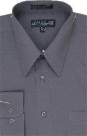  Mens Dress Shirt Chap Charcoal Grey/Gray For Men Mens Dress Cheap Priced