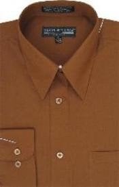  Brown Mens Dress Cheap Priced Shirt Online Sale 
