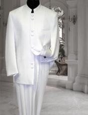  Off White sale Cream Ivory Mandarin Suits For Men