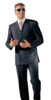  Classic fit Double Breasted Suit 100%rayon High Quality  Zippered fly Charcoal