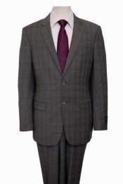  Mens Houndstooth Pattern Texture Blazer Windowpane Plaid Checkered Jacket Gray Suit -