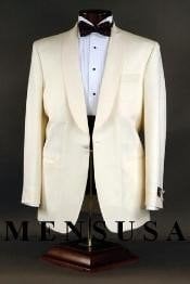  Best Quality Superfine 120s 1-button Shawl  Color: Ivory 