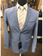  Mens Baby ~ Ocean ~ Light blue 2 button Suit (Business /