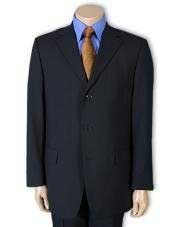 Dark Navy Blue 3 Button Business Suit w/Double 140's
