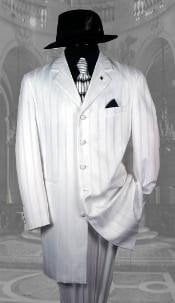  All White Suit For Men Shadow Pinstripe Suits For Men