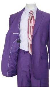  Mens Multi-Stage Party Cheap Priced Business Suits Clearance Sale Collection Purple Slim