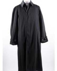  Mens Long Full Length Rain Coat Black