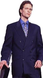  Mens Poly ~ Rayon Dark Navy Blue Suit For Men