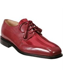 burgundy and black dress shoes