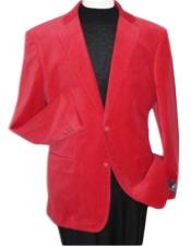 Manzini Mens Trendy Fashion Blazer Red Woven Dinner Jacket