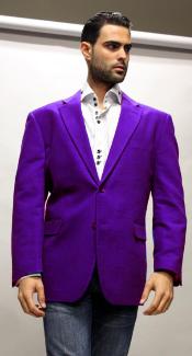  Velvet Blazer - Mens Velvet Jacket Cheap Priced Online Purple Super 150s