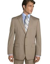  Mens Classic Business Tan ~ Beige~Sand~Mocca 2 Button Business ~ Wedding 2