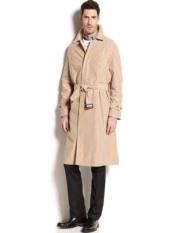  Mens Dress Coat Winter trench coat Rain Coat Tan 