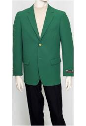   Augusta Green Blazer Mens Classic Brass buttons Blazer Sport Jacket 