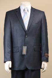  Mens 2 Button Textured Mini Weave Patterned Satin With Sharkskin Dark Navy