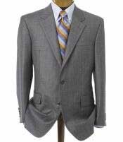  Mens Medium Gray 2 Button Double Vented Jacket + Flat Front Pants