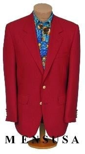 Mens Two Buttons Red Sportcoat