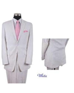  White 2 Button Elbow Patch sleeve Linen/Cotton Mens Summer Blazer Suit/Sportcoat
