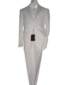  White 2 Button Tuxedo Super 150s Fabric suit 