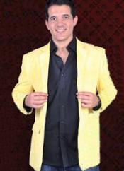  Mens Cotton/Rayon 2 Button Sport Coat  Side Vents Yellow 